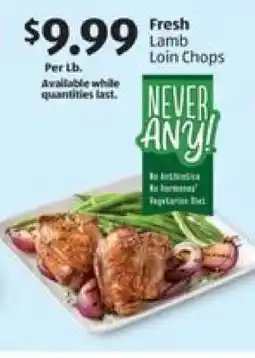 Aldi Fresh Lamb Loin Chops offer