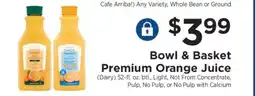 ShopRite Bowl & Basket Premium Orange Juice offer