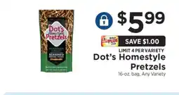 ShopRite Dot's Homestyle Pretzels offer