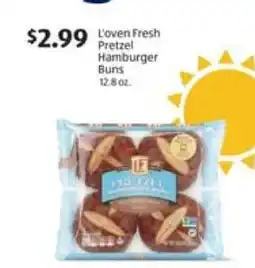 Aldi L'oven Fresh Pretzel Hamburger Buns offer