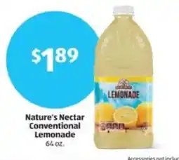 Aldi Nature's Nectar Conventional Lemonade offer