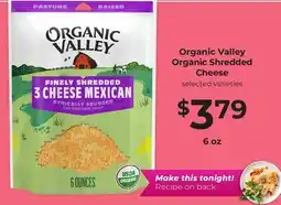 Lifethyme Organic Valley Organic Shredded Cheese offer