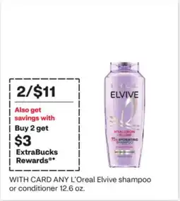 CVS ANY L'Oreal Elvive shampoo or conditioner 12.6 oz offer