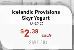 Standard Market Icelandic Provisions Skyr Yogurt offer