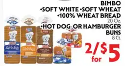 La Chiquita Food Market BIMBO •SOFT WHITE •SOFT WHEAT •100% WHEAT BREAD •HOT DOG OR HAMBURGER BUNS offer