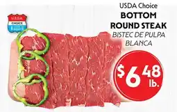 La Chiquita Food Market USDA Choice BOTTOM ROUND STEAK offer