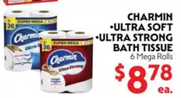 La Chiquita Food Market CHARMIN •ULTRA SOFT •ULTRA STRONG BATH TISSUE offer