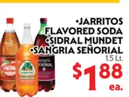 La Chiquita Food Market JARritos FLAVORED SODA • SIDRAL MUNDET • SANGRIA SEÑORIAL offer