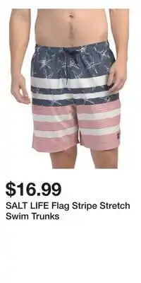 TJ Maxx SALT LIFE Flag Stripe Stretch Swim Trunks offer