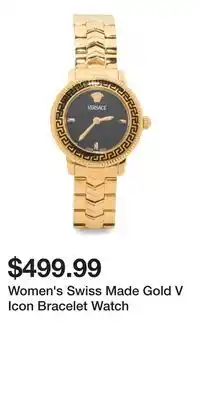 TJ Maxx Women's Swiss Made Gold V Icon Bracelet Watch offer