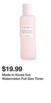 TJ Maxx Made In Korea 5oz Watermelon Full Size Toner offer