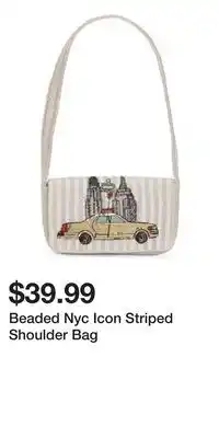 TJ Maxx Beaded Nyc Icon Striped Shoulder Bag offer