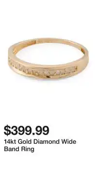 TJ Maxx 14kt Gold Diamond Wide Band Ring offer