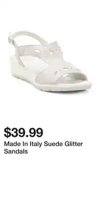 TJ Maxx Made In Italy Suede Glitter Sandals offer