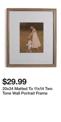 TJ Maxx 20x24 Matted To 11x14 Two Tone Wall Portrait Frame offer