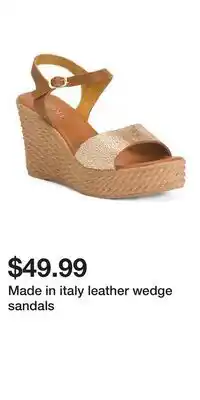 TJ Maxx Made in italy leather wedge sandals offer