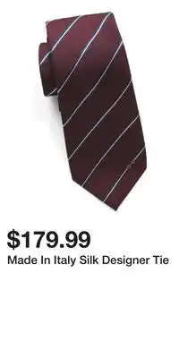 TJ Maxx Made In Italy Silk Designer Tie offer