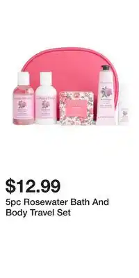 TJ Maxx 5pc Rosewater Bath And Body Travel Set offer