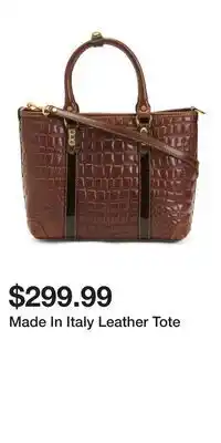 TJ Maxx Made In Italy Leather Tote offer