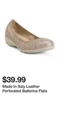 TJ Maxx Made In Italy Leather Perforated Ballerina Flats offer