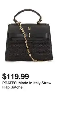 TJ Maxx PRATESI Made In Italy Straw Flap Satchel offer