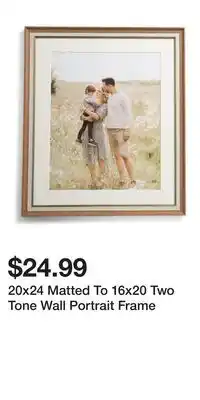 TJ Maxx 20x24 Matted To 16x20 Two Tone Wall Portrait Frame offer