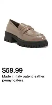TJ Maxx Made in italy patent leather penny loafers offer