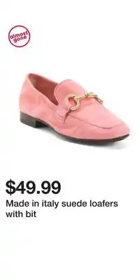 TJ Maxx Made in italy suede loafers with bit offer
