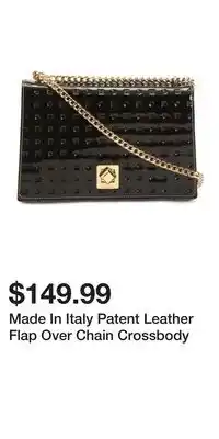 TJ Maxx Made In Italy Patent Leather Flap Over Chain Crossbody offer