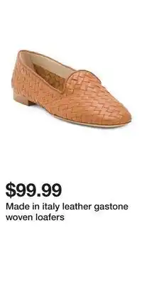 TJ Maxx Made in italy leather gastone woven loafers offer