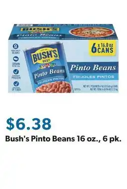 Sam's Club Bush's Pinto Beans 16 oz., 6 pk offer