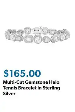 Sam's Club Multi-Cut Gemstone Halo Tennis Bracelet in Sterling Silver offer