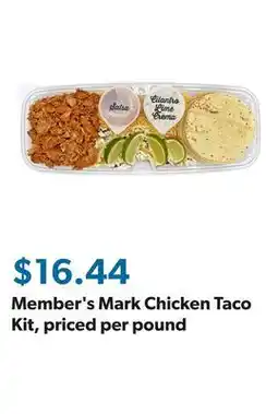 Sam's Club Member's Mark Chicken Taco Kit, priced per pound offer
