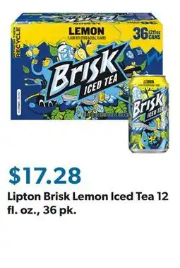 Sam's Club Lipton Brisk Lemon Iced Tea 12 fl. oz., 36 pk offer