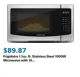 Sam's Club Frigidaire 1.1cu. ft. Stainless Steel 1000W Microwave with 10 Adjustable Power Levels offer