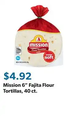 Sam's Club Mission 6 Fajita Flour Tortillas, 40 ct offer