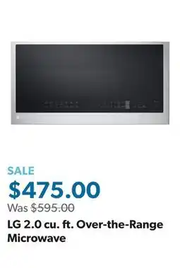 Sam's Club LG 2.0 cu. ft. Over-the-Range Microwave offer