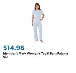 Sam's Club Member's Mark Women's Tee & Pant Pajama Set offer