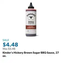 Sam's Club Kinder's Hickory Brown Sugar BBQ Sauce, 27 oz offer