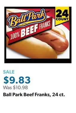 Sam's Club Ball Park Beef Franks, 24 ct offer