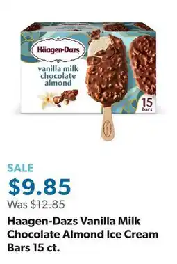 Sam's Club Haagen-Dazs Vanilla Milk Chocolate Almond Ice Cream Bars 15 ct offer