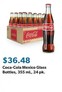 Sam's Club Coca-Cola Mexico Glass Bottles, 355 mL, 24 pk offer