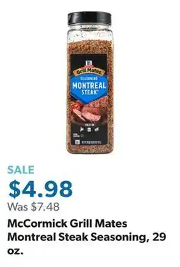 Sam's Club McCormick Grill Mates Montreal Steak Seasoning, 29 oz offer