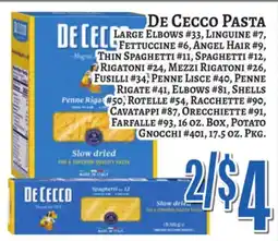 Trade Fair Supermarket De Cecco Pasta offer