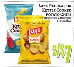 Trade Fair Supermarket Lay's Regular Or Kettle Cooked Potato Chips offer