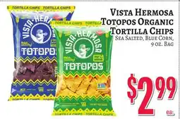 Trade Fair Supermarket Vista Hermosa Totopos Organic Tortilla Chips offer