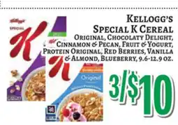 Trade Fair Supermarket Kellogg's SPECIAL K CEREAL offer