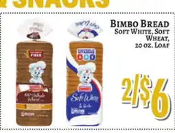 Trade Fair Supermarket BIMBO BREAD Soft White, Soft Wheat offer