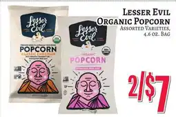 Trade Fair Supermarket LESSER EVIL ORGANIC POPCORN offer