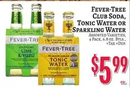 Trade Fair Supermarket FEVER-TREE Club Soda, Tonic Water Or Sparkling Water offer